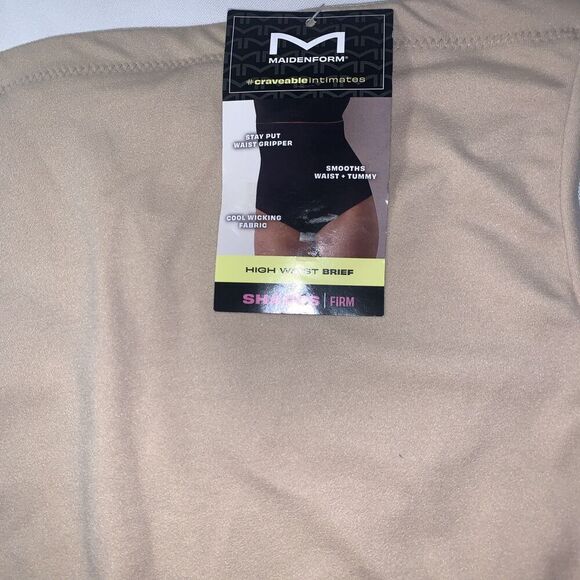 Maidenform Self Expressions Women's High-Waist Briefs Beige Size 2XL - Picture 4 of 7